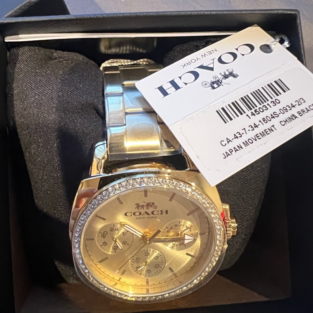 Coach Boyfriend Crystal Women's Watch, 42mm NWT
